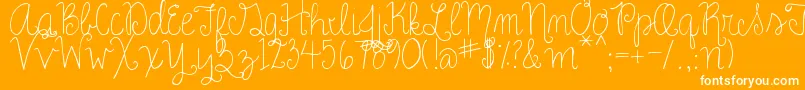 RoseCharming Font – White Fonts on Orange Background