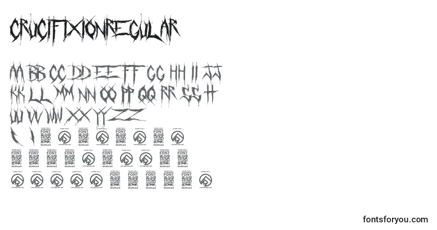 Шрифт CrucifixionRegular (88693) – алфавит, цифры, специальные символы