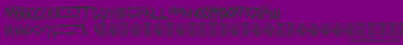 CrucifixionRegular Font – Black Fonts on Purple Background