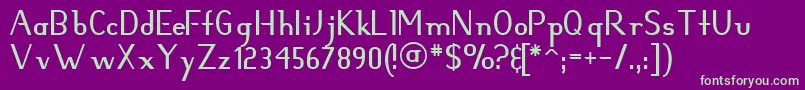 Hunter Font – Green Fonts on Purple Background