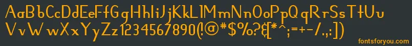 Hunter Font – Orange Fonts on Black Background