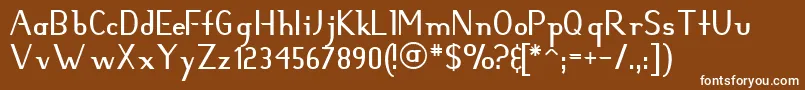 フォントHunter – 茶色の背景に白い文字