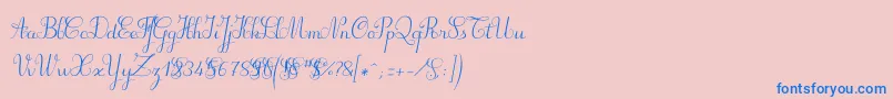 Suillylatourdemo Font – Blue Fonts on Pink Background