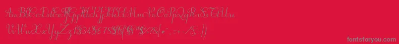 Suillylatourdemo Font – Gray Fonts on Red Background
