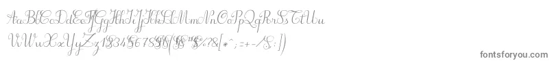 Suillylatourdemo-Schriftart – Graue Schriften auf weißem Hintergrund