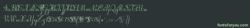 Suillylatourdemo Font – Green Fonts on Black Background