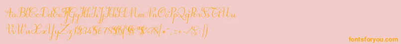 Suillylatourdemo Font – Orange Fonts on Pink Background