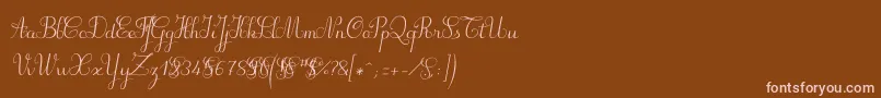 Suillylatourdemo Font – Pink Fonts on Brown Background
