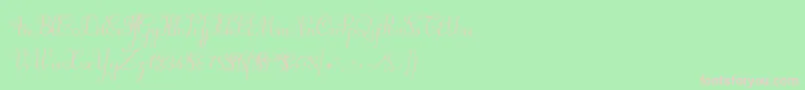 Suillylatourdemo Font – Pink Fonts on Green Background