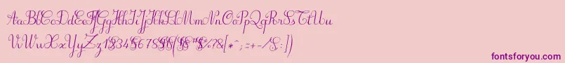 Suillylatourdemo Font – Purple Fonts on Pink Background