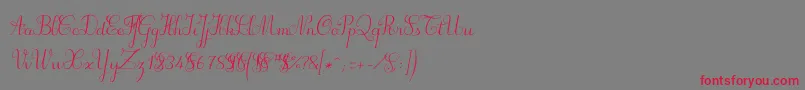 フォントSuillylatourdemo – 赤い文字の灰色の背景