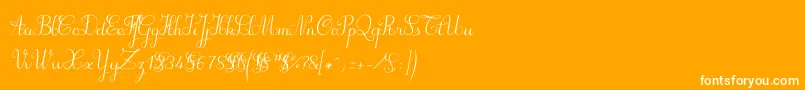 Suillylatourdemo Font – White Fonts on Orange Background