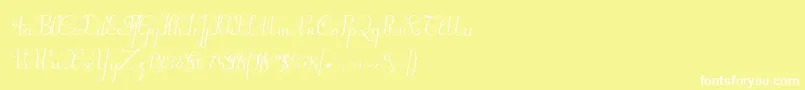 Suillylatourdemo Font – White Fonts on Yellow Background