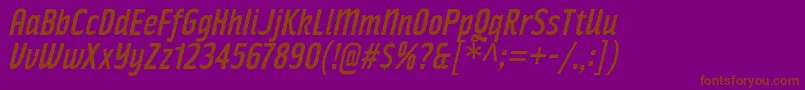 RakeslyRgIt Font – Brown Fonts on Purple Background