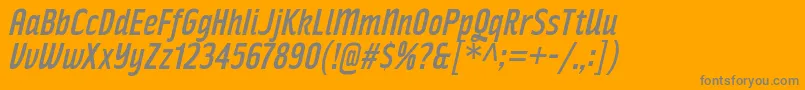 RakeslyRgIt Font – Gray Fonts on Orange Background