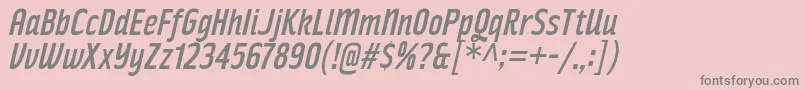 RakeslyRgIt-Schriftart – Graue Schriften auf rosa Hintergrund