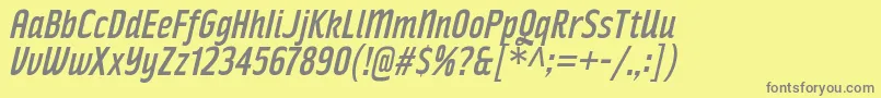 RakeslyRgIt Font – Gray Fonts on Yellow Background
