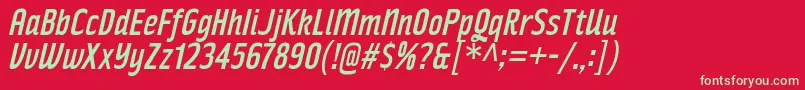 RakeslyRgIt Font – Green Fonts on Red Background
