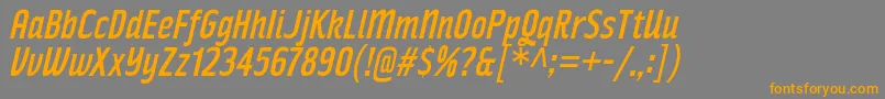 RakeslyRgIt Font – Orange Fonts on Gray Background