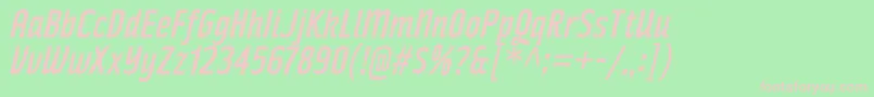 Шрифт RakeslyRgIt – розовые шрифты на зелёном фоне