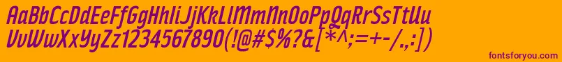 RakeslyRgIt Font – Purple Fonts on Orange Background