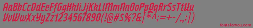 RakeslyRgIt Font – Red Fonts on Gray Background