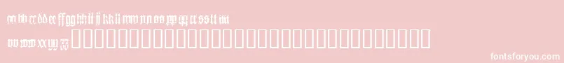 Heresy-Schriftart – Weiße Schriften auf rosa Hintergrund