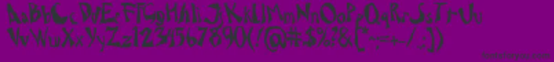 Fonte Drcaligari – fontes pretas em um fundo violeta