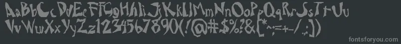 Drcaligari Font – Gray Fonts on Black Background