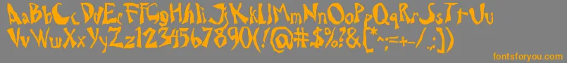 Drcaligari Font – Orange Fonts on Gray Background