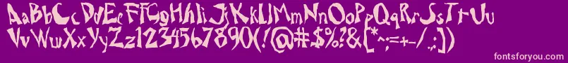 Drcaligari Font – Pink Fonts on Purple Background