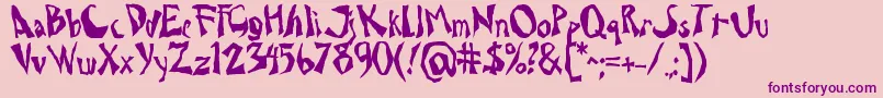 Drcaligari Font – Purple Fonts on Pink Background