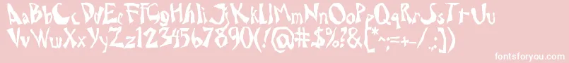 Drcaligari Font – White Fonts on Pink Background