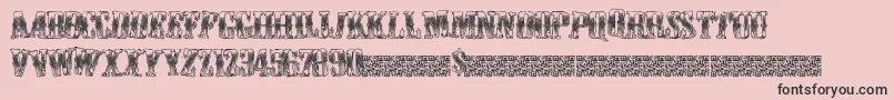 Cowboywould Font – Black Fonts on Pink Background