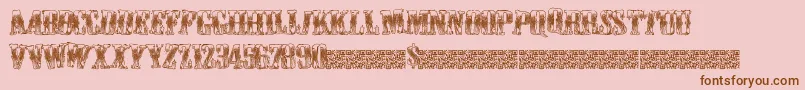 Cowboywould Font – Brown Fonts on Pink Background