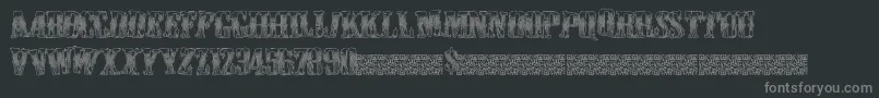 Cowboywould Font – Gray Fonts on Black Background