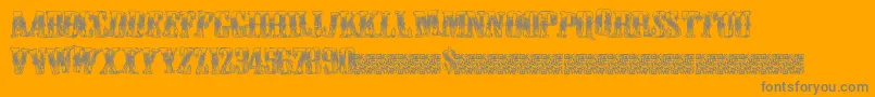 フォントCowboywould – オレンジの背景に灰色の文字