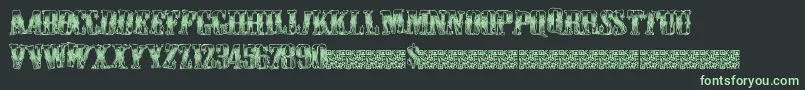 Cowboywould-Schriftart – Grüne Schriften auf schwarzem Hintergrund