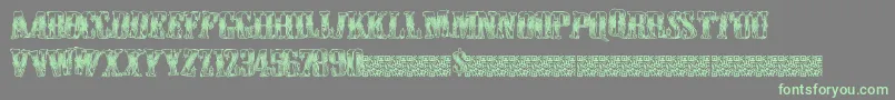 Cowboywould Font – Green Fonts on Gray Background