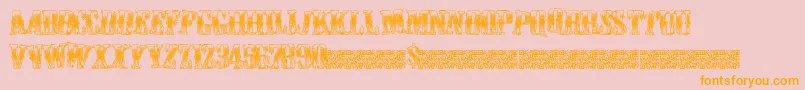 Cowboywould Font – Orange Fonts on Pink Background