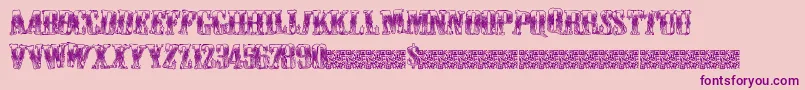 Cowboywould Font – Purple Fonts on Pink Background