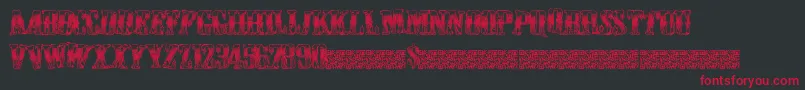 Cowboywould Font – Red Fonts on Black Background