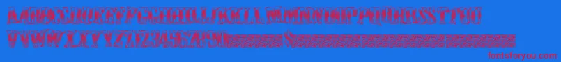 Cowboywould Font – Red Fonts on Blue Background