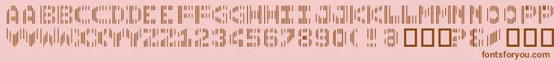 Cmc7 Font – Brown Fonts on Pink Background