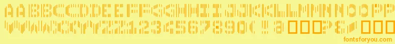 Cmc7 Font – Orange Fonts on Yellow Background