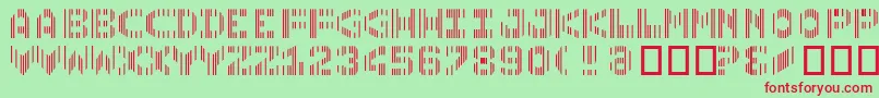 Cmc7 Font – Red Fonts on Green Background