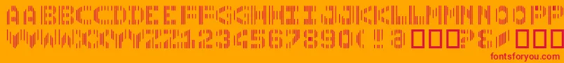 Cmc7 Font – Red Fonts on Orange Background