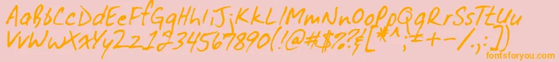 Dirtydarren Font – Orange Fonts on Pink Background