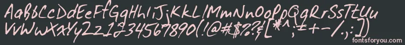 Dirtydarren Font – Pink Fonts on Black Background