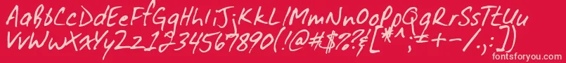 Dirtydarren Font – Pink Fonts on Red Background